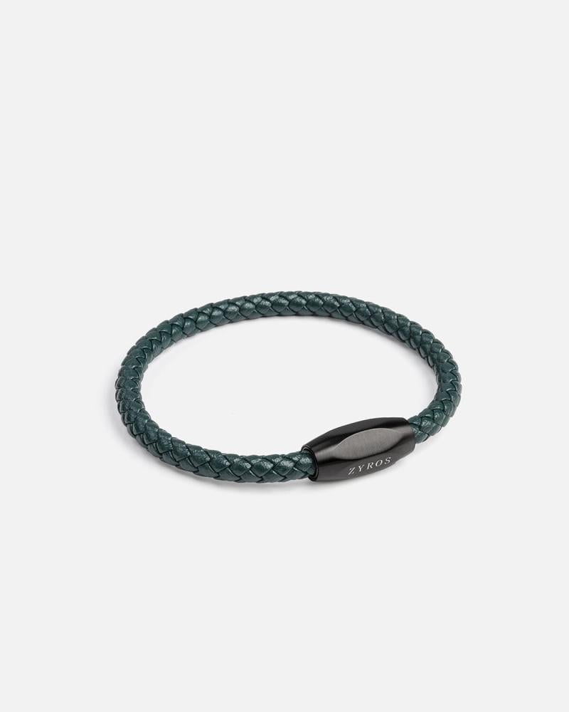 Men's bracelet with a practical design in green