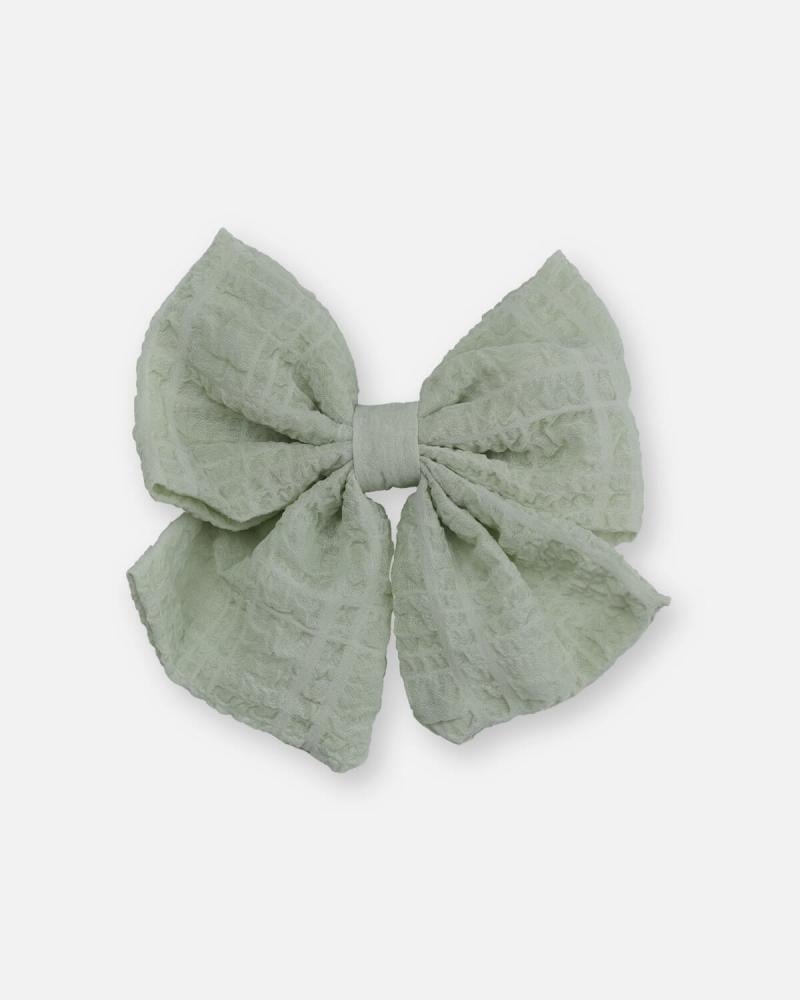 مشبك شعر قماشي باللون الأخضر