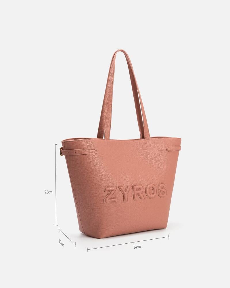 A spacious bag with a practical design in pink