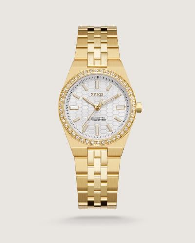Women's Glitter Watch, Steel, Gold Color