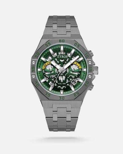 Elegant men's watch with a gray strap