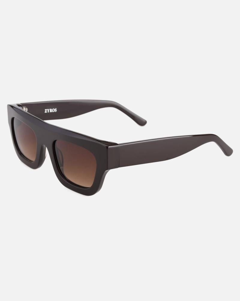 Women's Geometric Wide Frame Sunglasses Brown