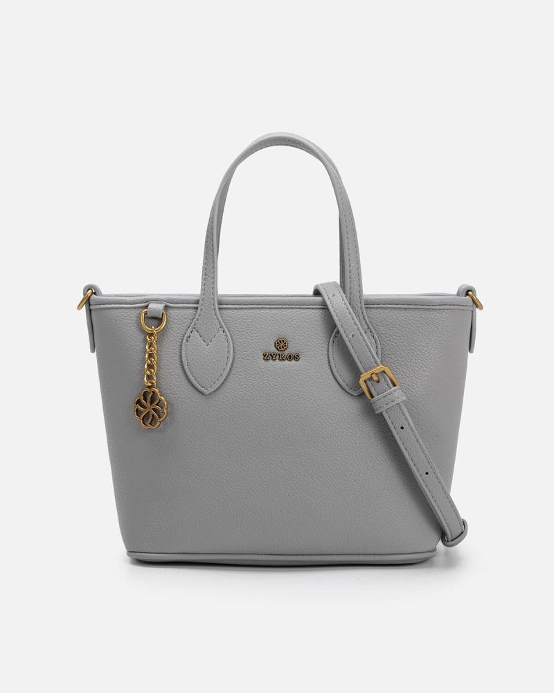 Shafaq women's bag, gray leather