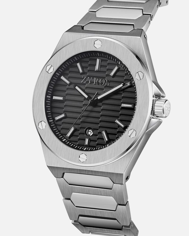 Classic men's watch in silver color