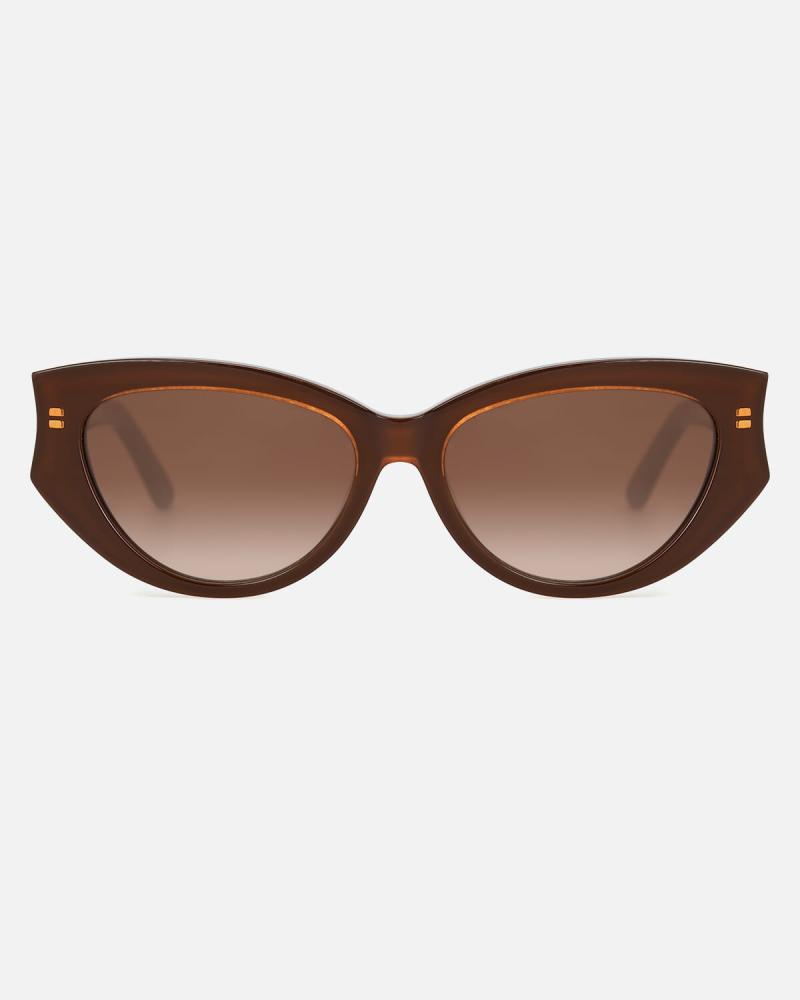Women's Sunglasses with Sharp Angles Brown