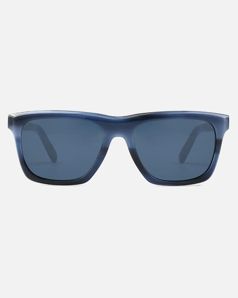 Women's sunglasses with a modern design in blue