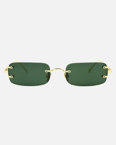 Rectangular Lens Sunglasses – Green