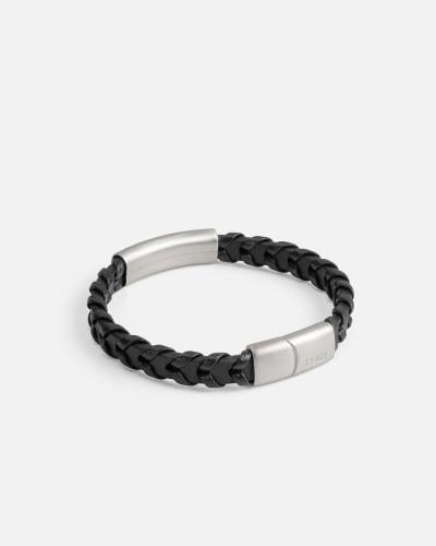 Men's bracelet with a practical design in black