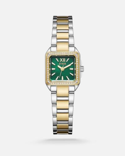 Full women's watch in gold and silver