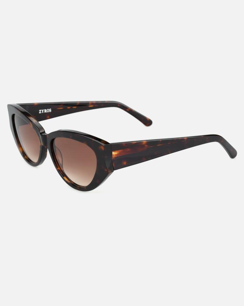 Women's Sunglasses with Sharp Angles Brown