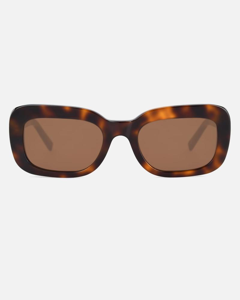 Women's Geometric Design Sunglasses Brown