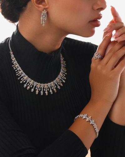 Royal women's accessory set in silver and gold