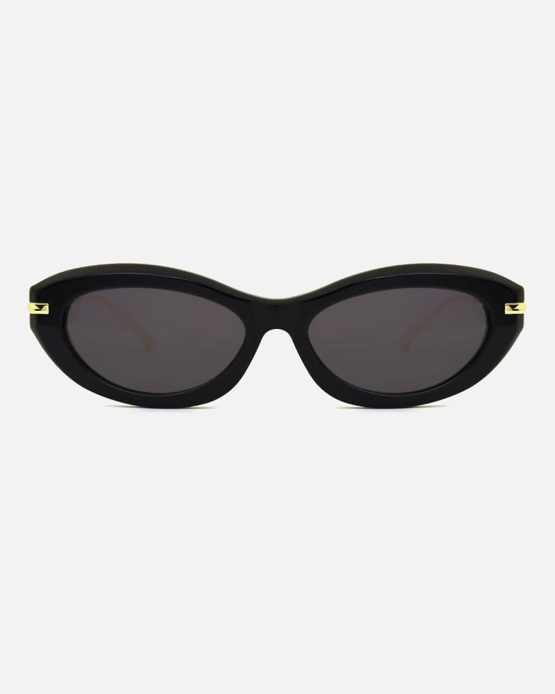 Women's Wide Frame Sunglasses Black