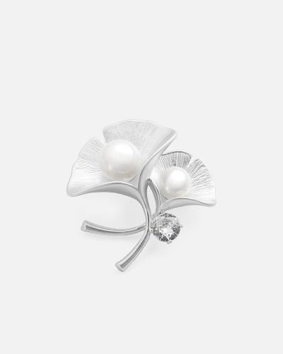 Elegant women's brooch in silver
