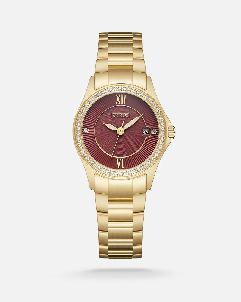 Women's watch with a gold-tone steel strap