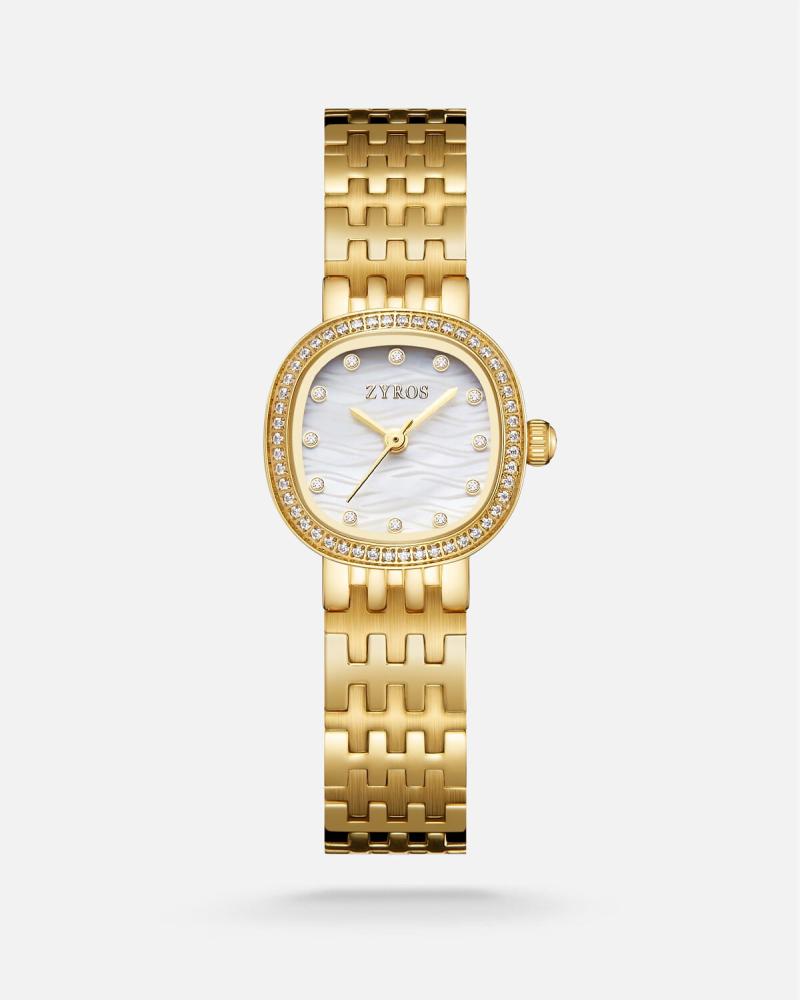 Women's watch with a gold-tone steel strap