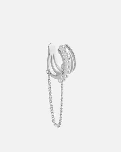 Women's single earring in silver