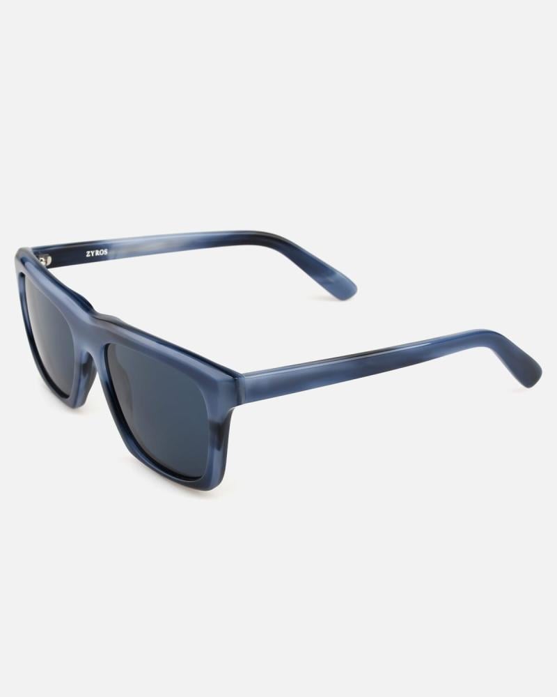 Women's sunglasses with a modern design in blue