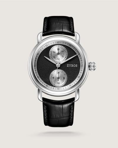 ☆SHIO's shop☆ Shaheen men's leather watch in black|Zyros Official Website