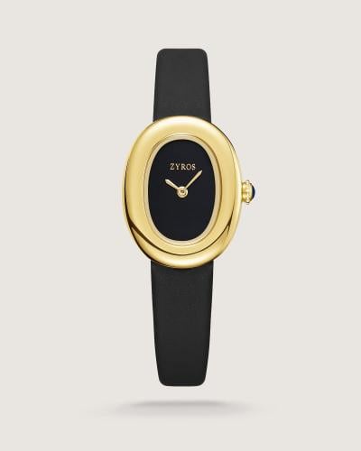 Tafred women's watch, black leather