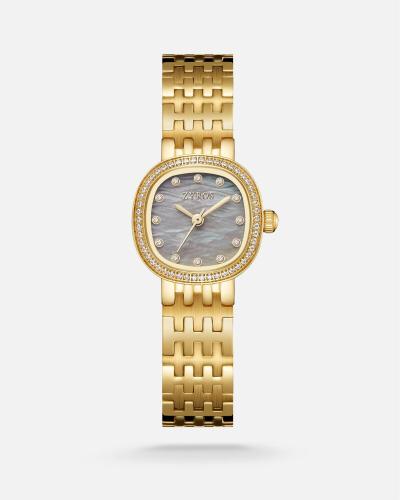 Women's watch with a gold-tone steel strap