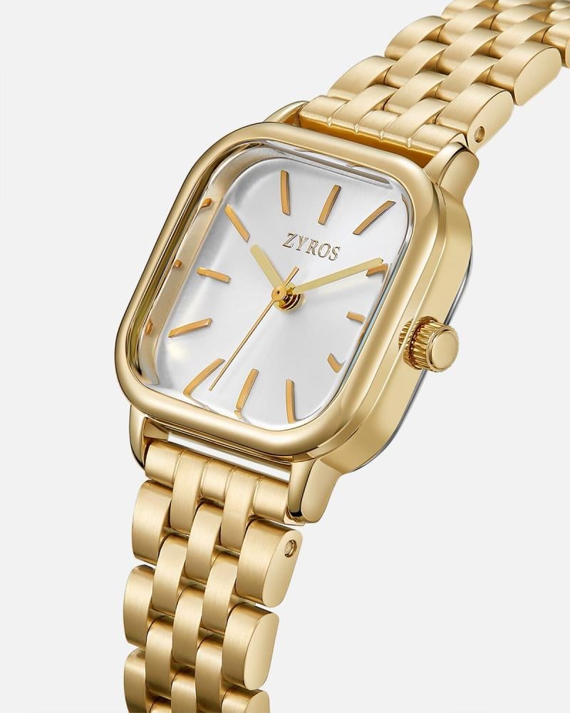 Women's watch with a gold-tone steel strap