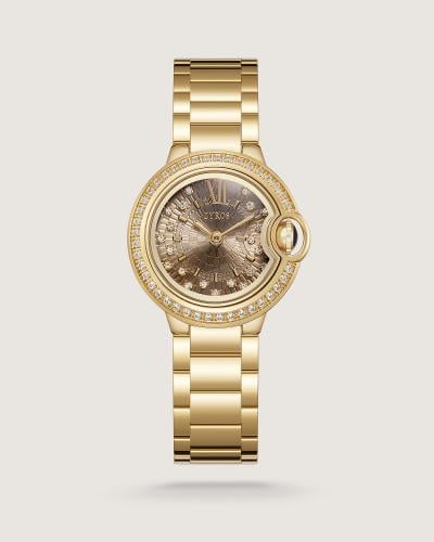Elite women's watch, steel, gold
