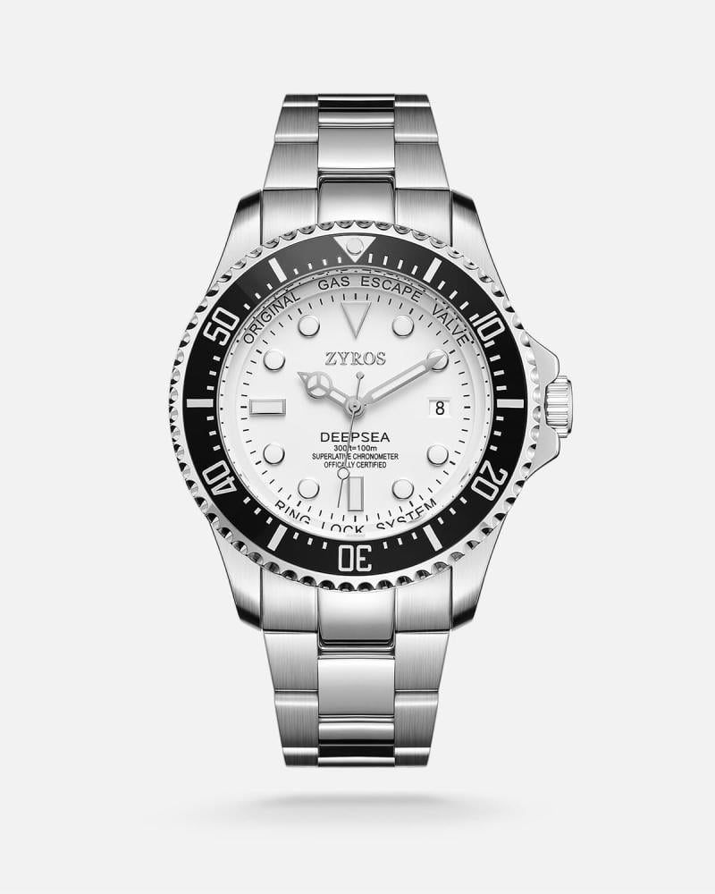 ساعة ديب اوشن الرجالية بلون فضي