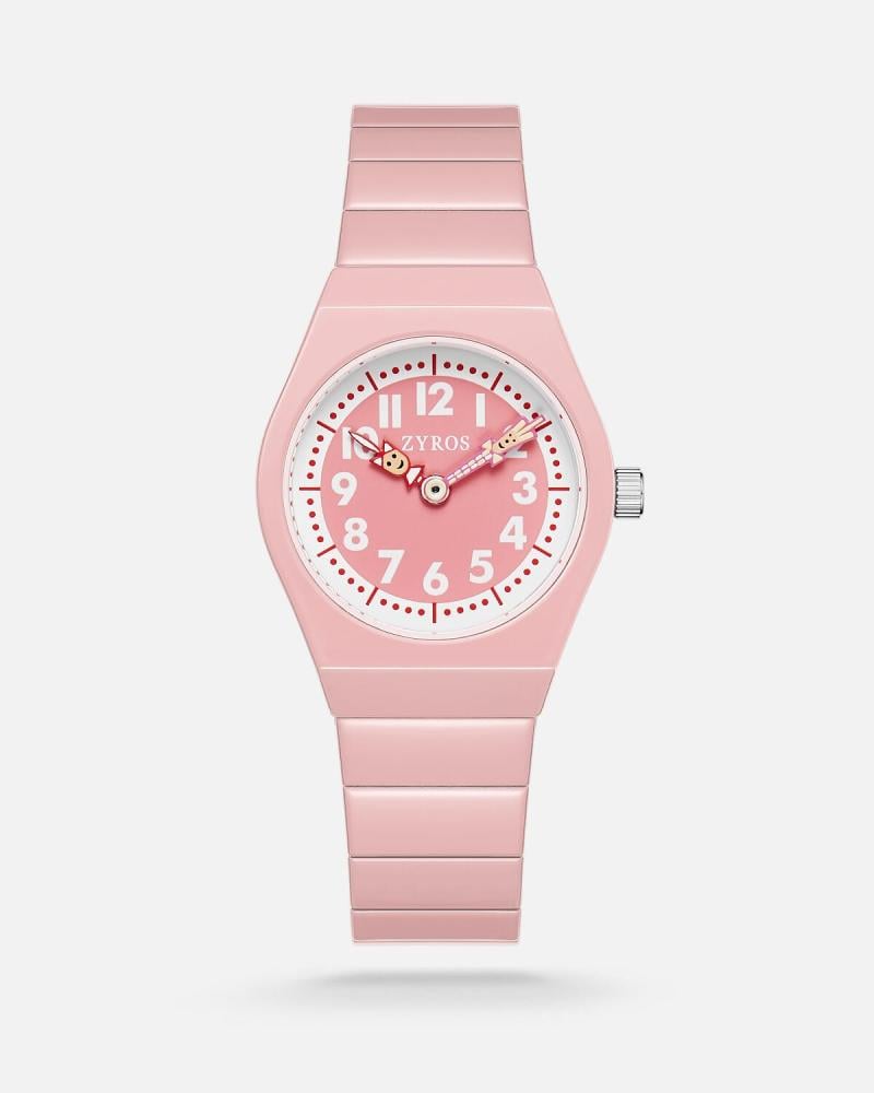 Moments children's stainless steel watch in pink color|Zyros