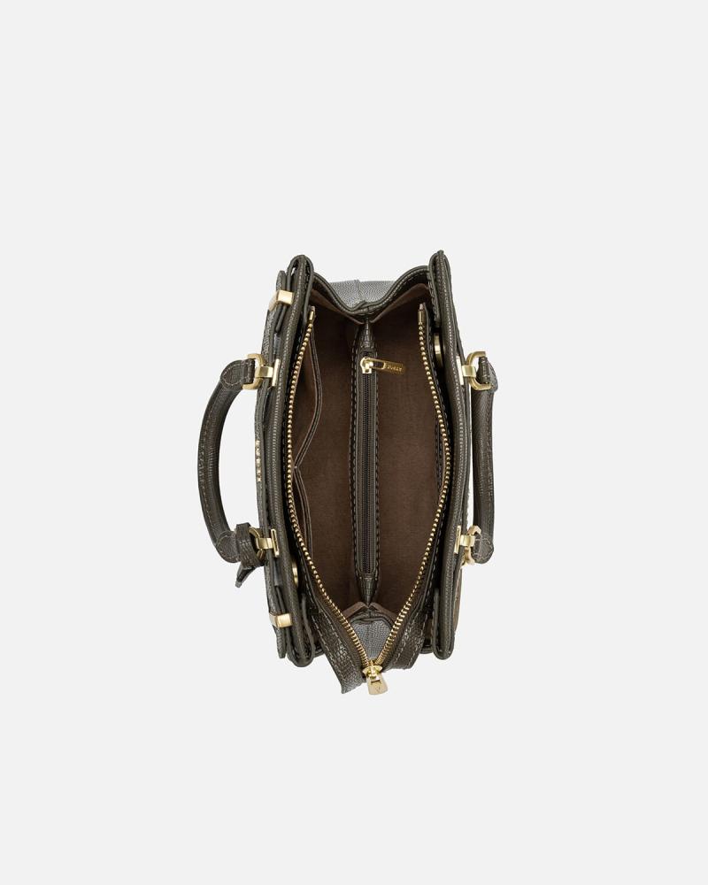 Luxury bag with a spacious design in an olive color