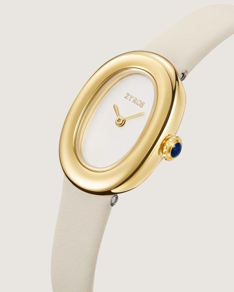 ساعة تفرد النسائية جلد بلون بيج