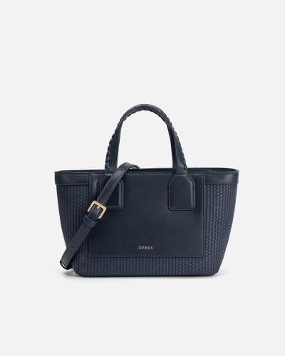 Women's bag with a spacious design in blue