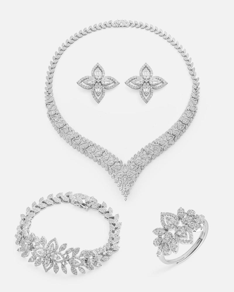 Luxurious women's set in silver