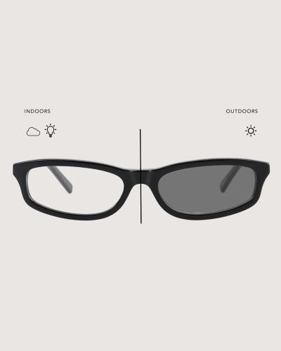 Women's Geometric Lens Sunglasses Black