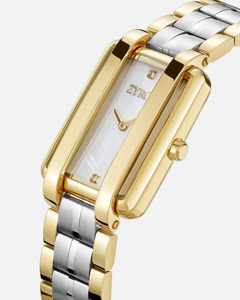 Women's steel watch in gold and silver colour
