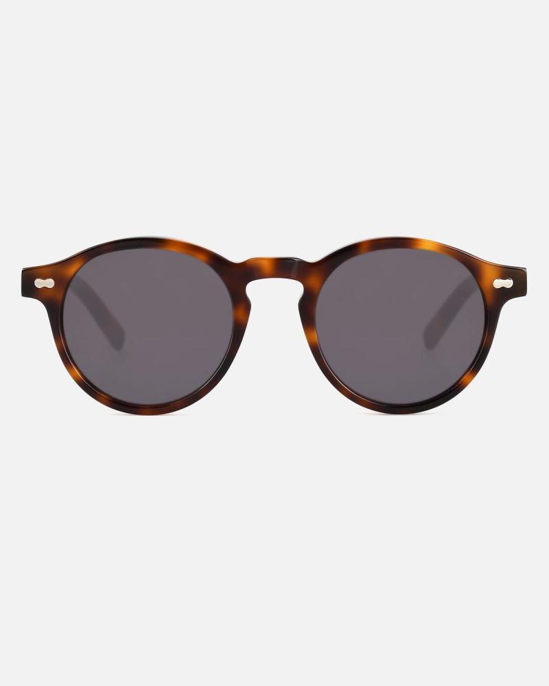 Round Lens Sunglasses Brown