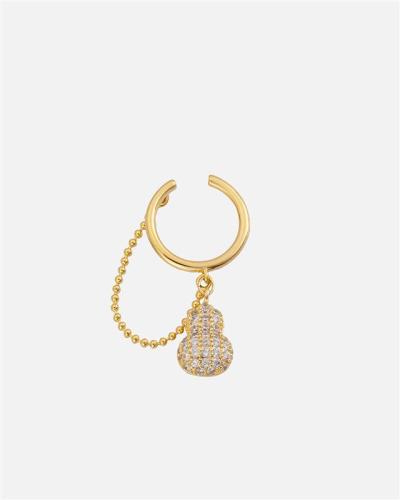 Women's single earring in gold