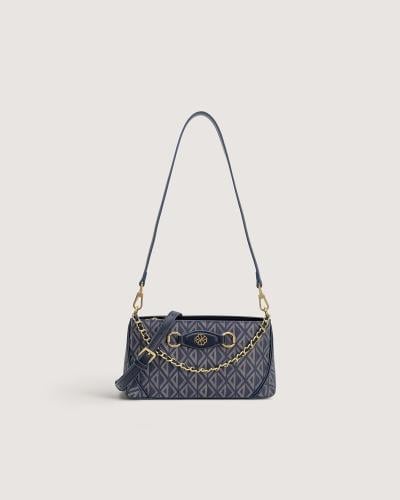 Women's everyday leather bag in blue