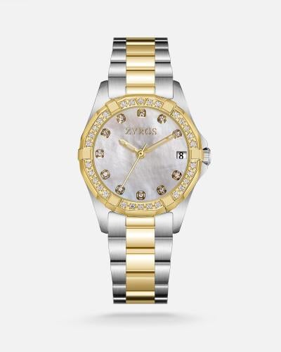 Women's steel watch in gold and silver