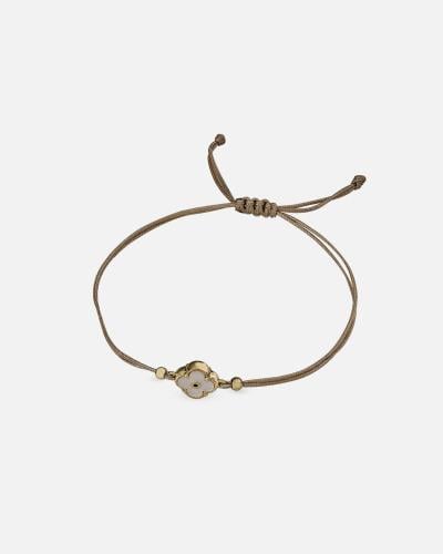 Women's bracelet with brown threads