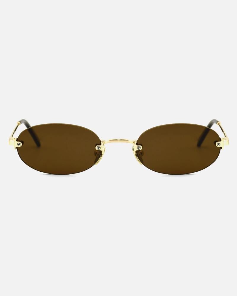 Women's Rimless Sunglasses  Gold