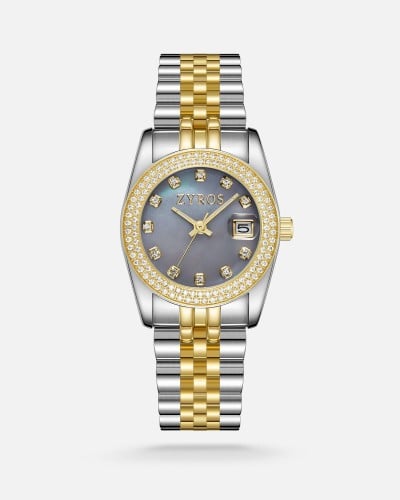 Women's steel watch in gold and silver colour