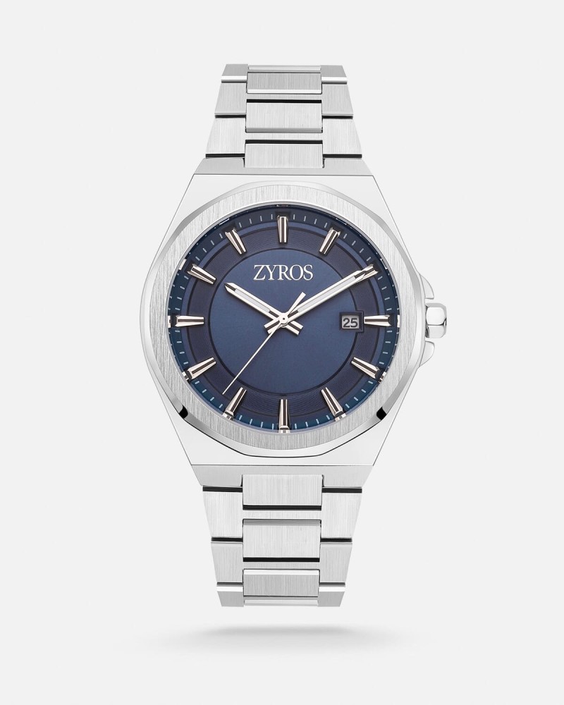Men's watch with a silver-tone steel strap