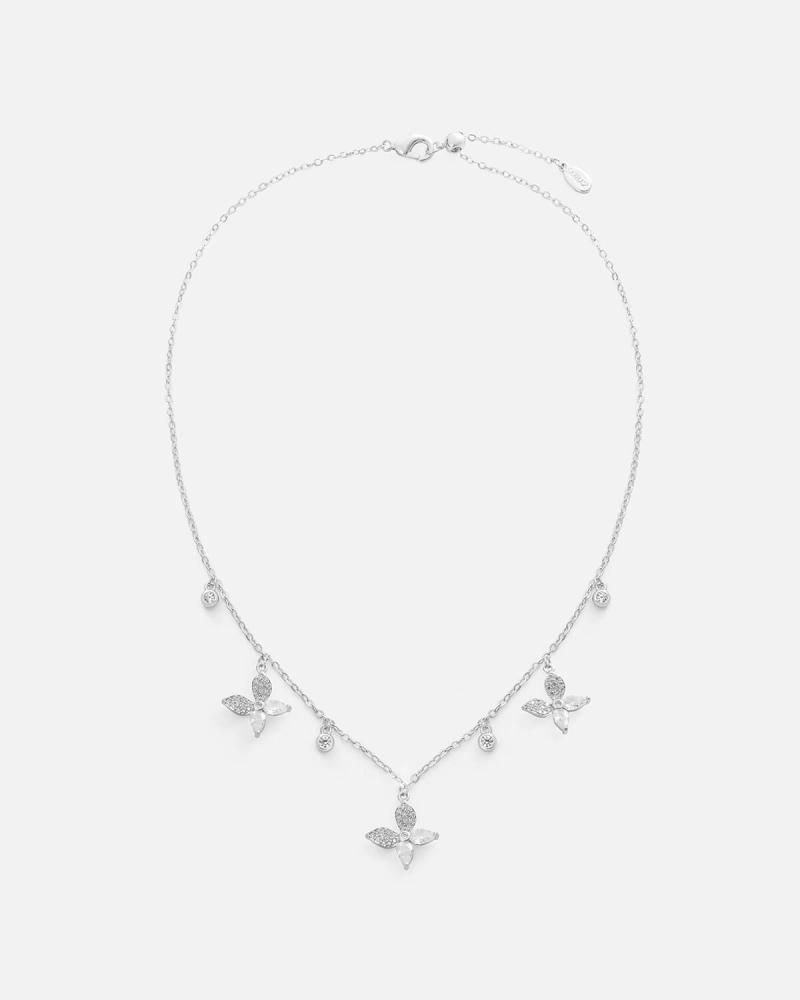 Women's choker with an elegant design in silver