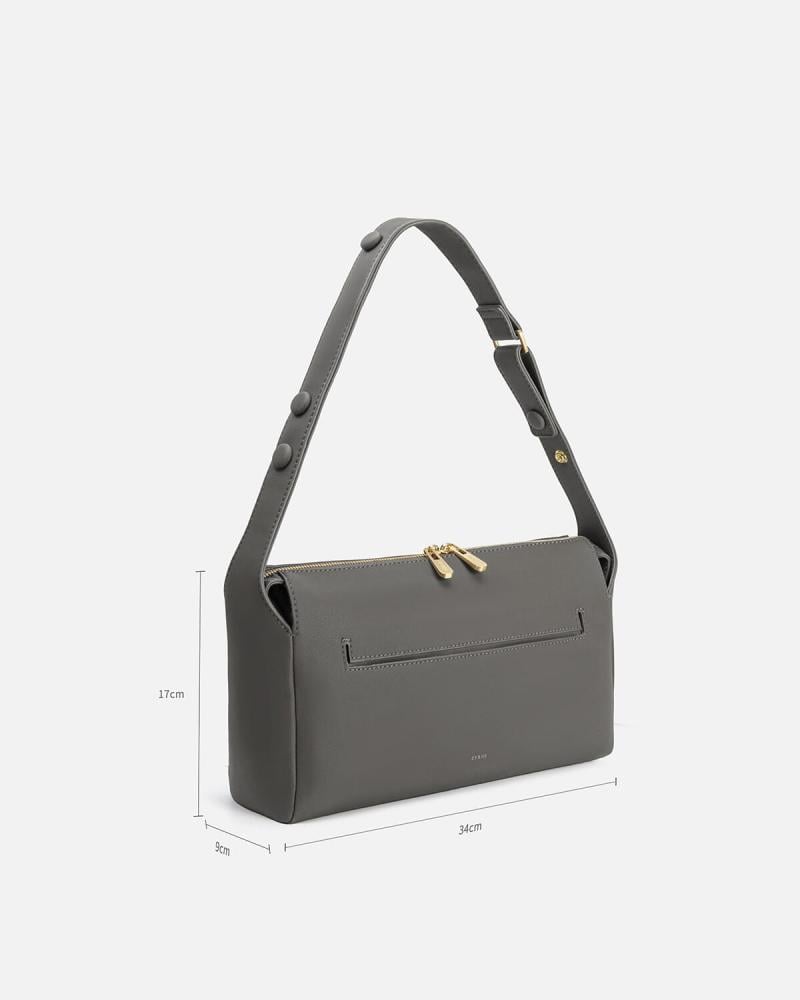 شنطة عملية وأنيقة مناسبة لعربات الأطفال بلون رمادي