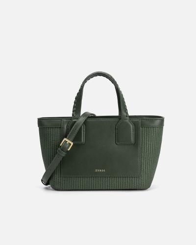 Women's bag with a spacious design in green