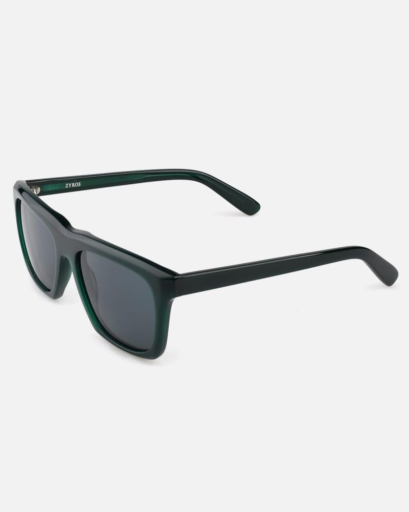 Women's sunglasses with a modern design in green