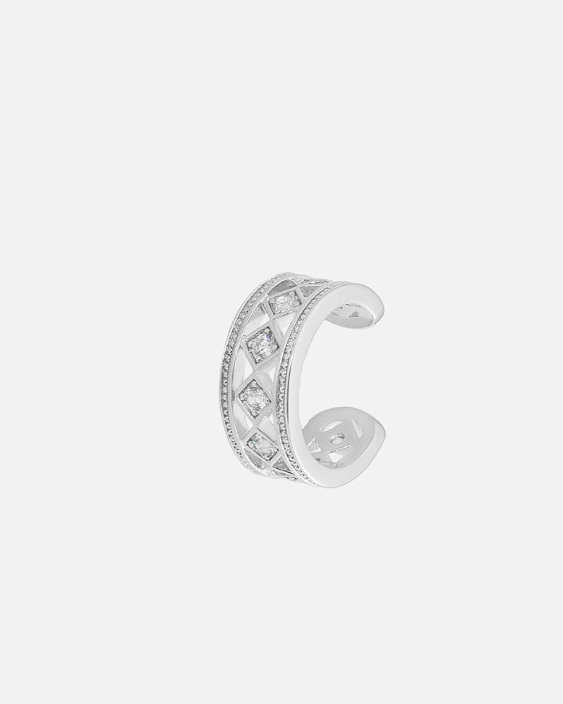 Women's single earring in silver