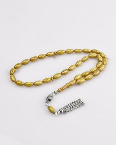 Faturan rosary in navy yellow veined