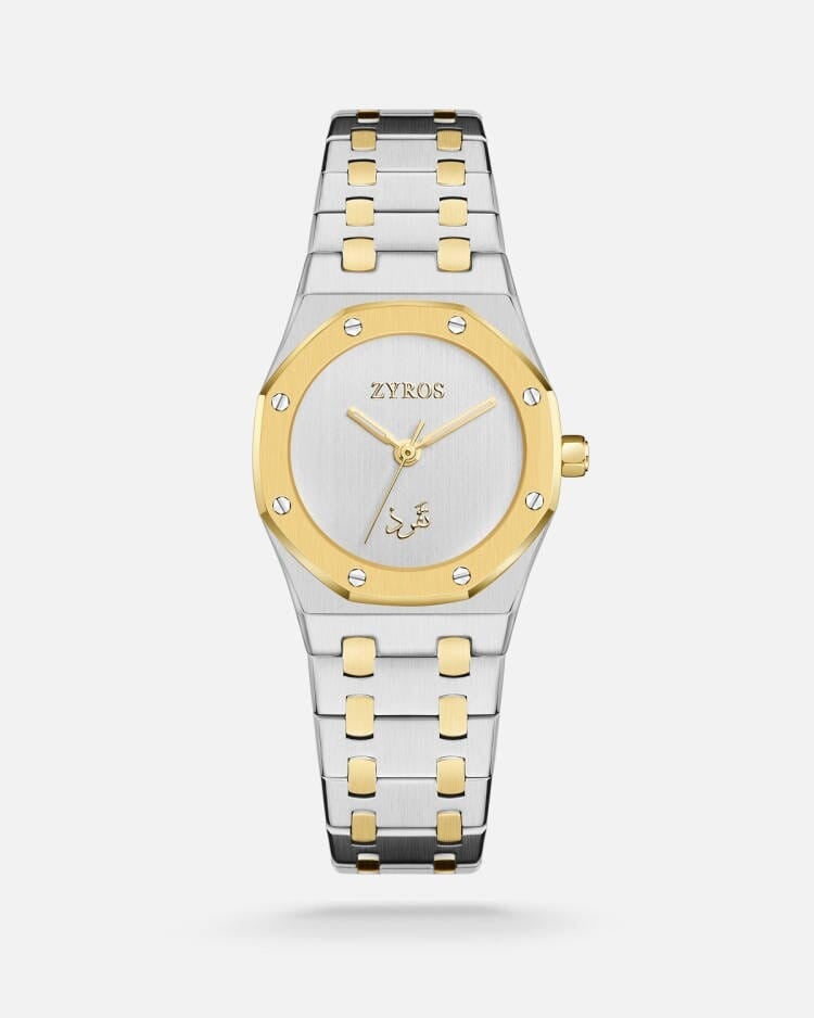 FAS262L060306 | Women's steel watch, gold and silver - Aron closet